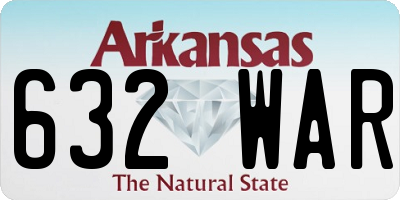 AR license plate 632WAR