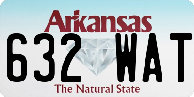 AR license plate 632WAT