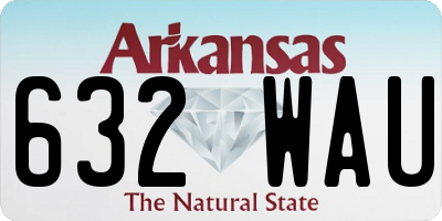 AR license plate 632WAU