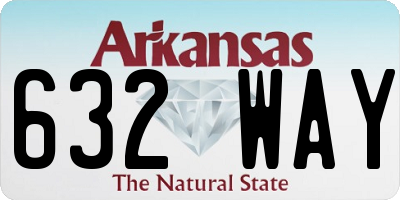 AR license plate 632WAY