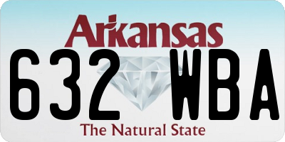 AR license plate 632WBA