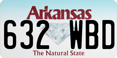 AR license plate 632WBD
