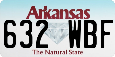 AR license plate 632WBF