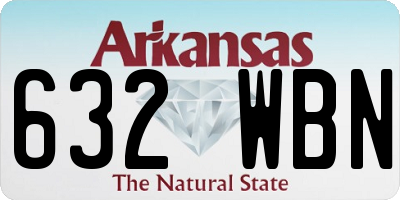 AR license plate 632WBN