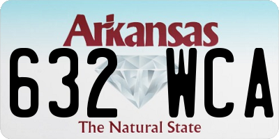 AR license plate 632WCA