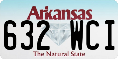 AR license plate 632WCI
