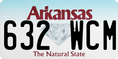 AR license plate 632WCM