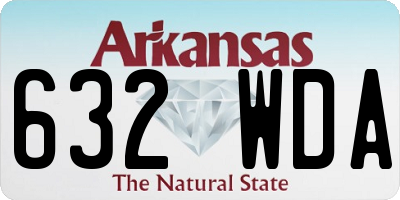 AR license plate 632WDA