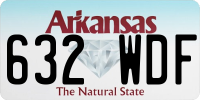 AR license plate 632WDF