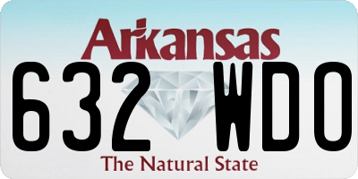 AR license plate 632WDO