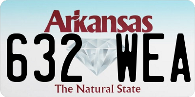 AR license plate 632WEA