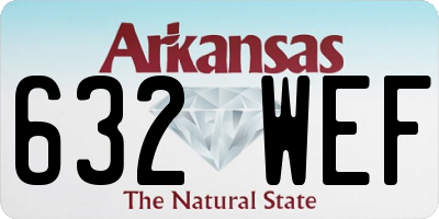 AR license plate 632WEF