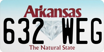 AR license plate 632WEG