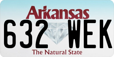 AR license plate 632WEK