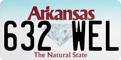 AR license plate 632WEL