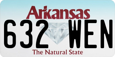 AR license plate 632WEN