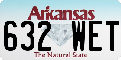 AR license plate 632WET