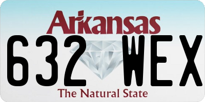 AR license plate 632WEX