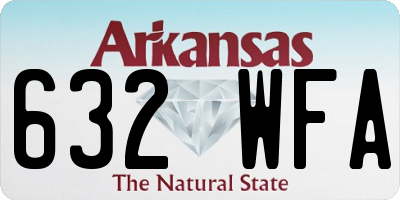AR license plate 632WFA