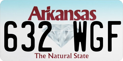 AR license plate 632WGF