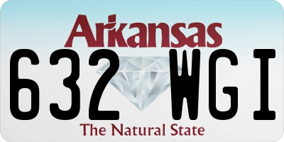 AR license plate 632WGI