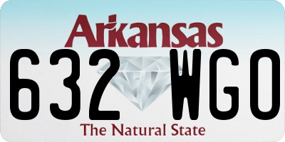 AR license plate 632WGO
