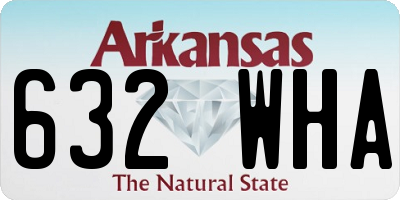AR license plate 632WHA