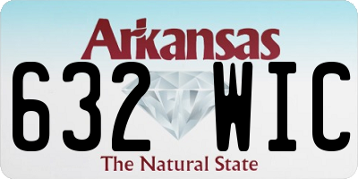 AR license plate 632WIC
