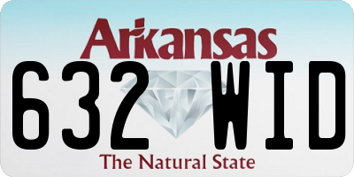 AR license plate 632WID