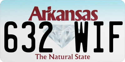 AR license plate 632WIF