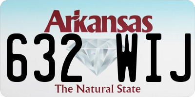 AR license plate 632WIJ