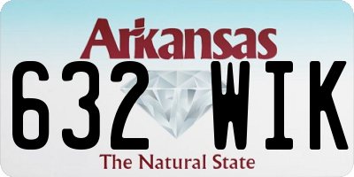 AR license plate 632WIK