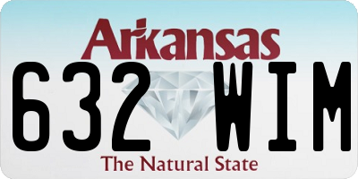 AR license plate 632WIM