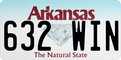 AR license plate 632WIN