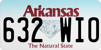 AR license plate 632WIO