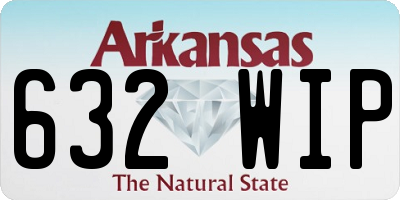 AR license plate 632WIP