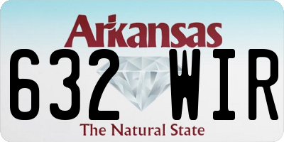 AR license plate 632WIR
