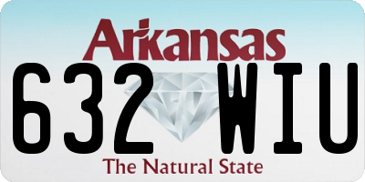 AR license plate 632WIU