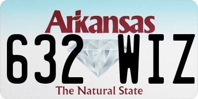 AR license plate 632WIZ
