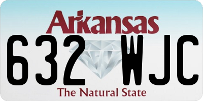 AR license plate 632WJC