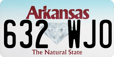 AR license plate 632WJO