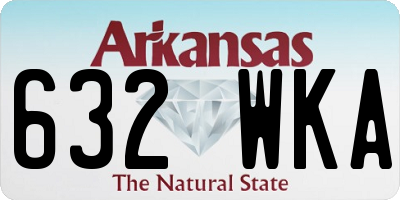 AR license plate 632WKA
