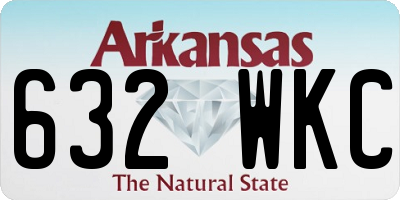 AR license plate 632WKC