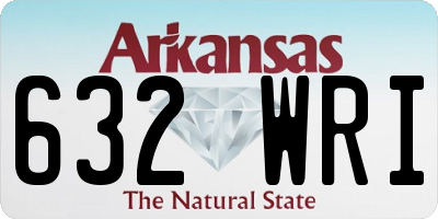 AR license plate 632WRI