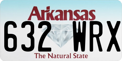 AR license plate 632WRX