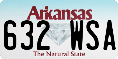 AR license plate 632WSA