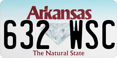 AR license plate 632WSC
