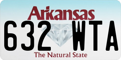 AR license plate 632WTA