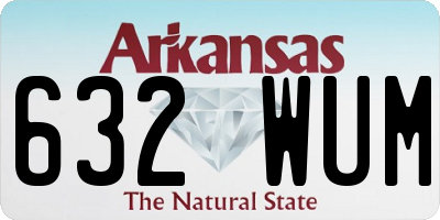 AR license plate 632WUM