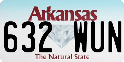 AR license plate 632WUN
